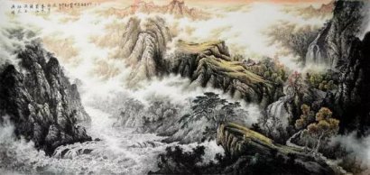 彩墨山水畫作（一）